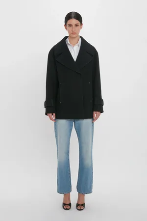 Victoria Beckham Oversized Pea Coat In 10