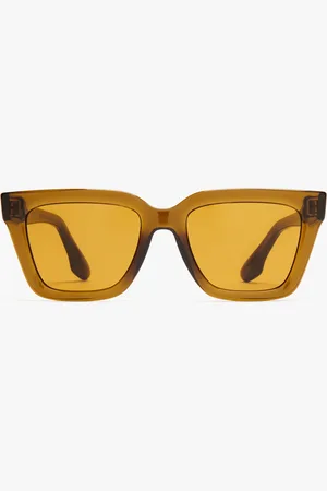 Victoria Beckham Crystal Frame Sunglasses In Khaki