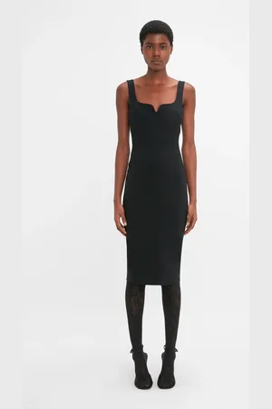 Victoria Beckham Sleeveless Fitted T-Shirt Dress In 14