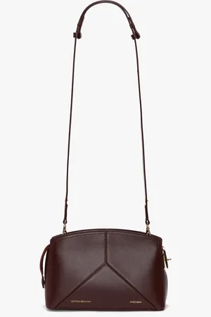 Victoria Beckham Victoria Crossbody Bag In Burgundy Leather