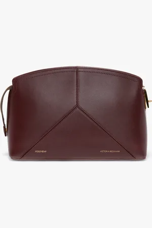 Victoria Beckham Victoria Clutch Bag In Burgundy Leather