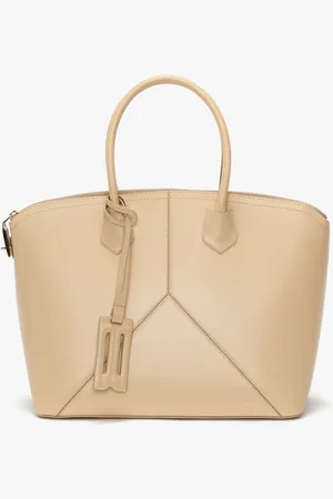 Victoria Beckham Victoria Top Handle Bag In Sesame Leather