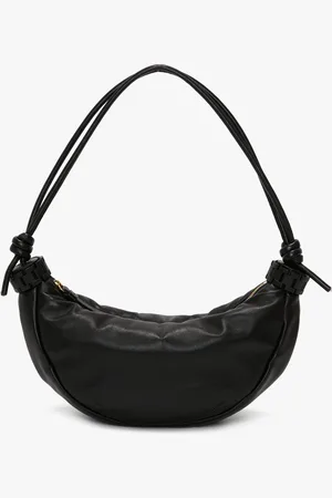 Victoria Beckham Puffy Half Moon Shoulder Bag In Leather
