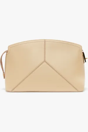 Victoria Beckham Victoria Clutch Bag In Sesame Leather