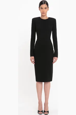 Victoria Beckham Long Sleeve T-Shirt Fitted Dress In 12