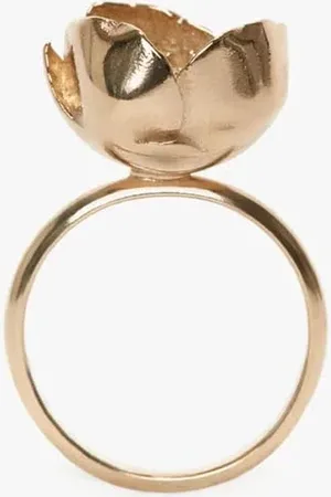 Victoria Beckham Camellia Flower Ring In Gold L