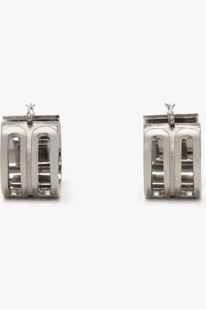 Victoria Beckham B Frame Hoop Earrings In