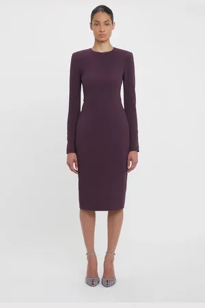 Victoria Beckham Long Sleeve T-Shirt Fitted In Fig 4