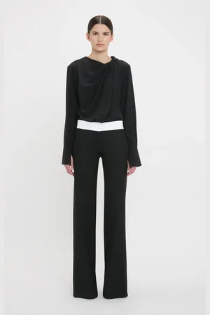 Victoria Beckham Twist Detail Scarf Top In 6