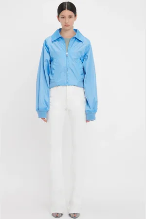 Victoria Beckham Harrington Bomber Jacket In Regatta Blue XS