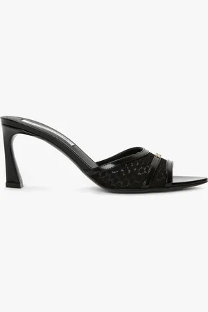 Victoria Beckham Mesh Open Toe Mule In Black 36
