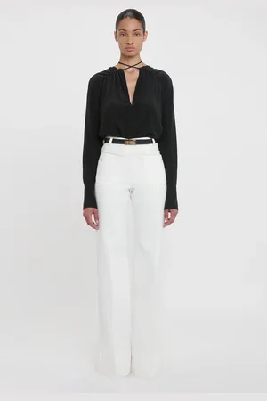 Victoria Beckham Alina High Waisted Jean In Washed 25L