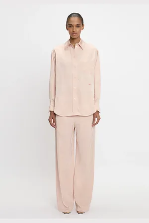 Victoria Beckham Pyjama Shirt In Ballet Pink 18