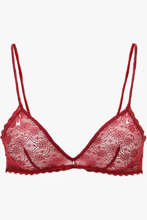 Victoria Beckham Lace Bra In Poppy Red S