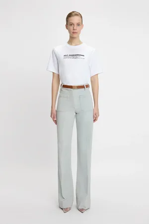 Victoria Beckham Aggrandizing Slogan T-Shirt In White L
