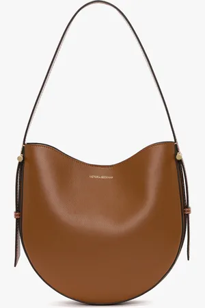 Victoria Beckham Medium Dia Hobo Bag In Tan Smooth Leather