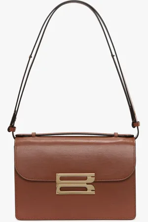 Victoria Beckham Dorian Bag In Tan Smooth Leather