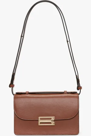 Victoria Beckham Mini Dorian Bag In Tan Smooth Leather