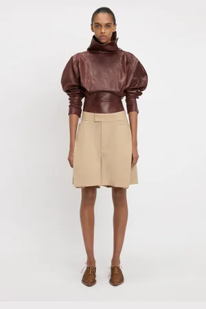 Victoria Beckham Pleat Detail Culotte In 12