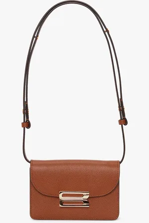 Victoria Beckham Nano Dorian Bag In Tan Grained Leather