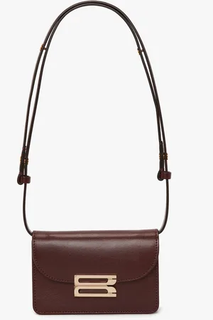 Victoria Beckham Nano Dorian Bag In Burgundy Smooth Leather