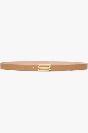 Victoria Beckham Frame Belt In Camel Leather 100CM