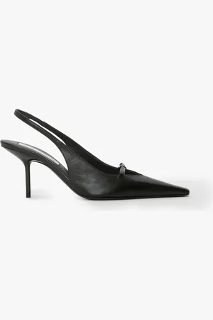 Victoria Beckham Sloan Stiletto Slingback In Black Smooth Leather 37