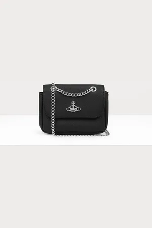 Vivienne Westwood Saffiano Biogreen Small Purse With Chain Saffiano Leather Plain One Size Unisex