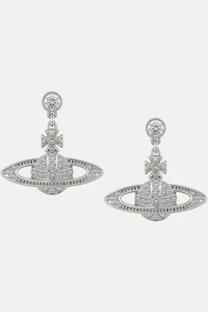 Vivienne Westwood Mini Bas Relief Drop Earrings Cubic Zirconia Women
