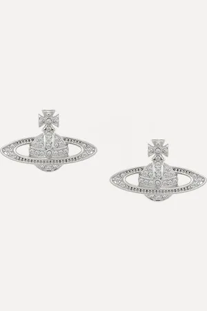 Vivienne Westwood Mini Bas Relief Earrings Cubic Zirconia Women