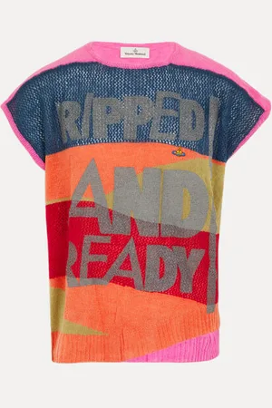 Vivienne Westwood Distressed Vest Cotton Mohair Blend S/m Unisex