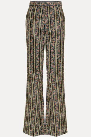 Vivienne Westwood Ray Trousers Print Linen Tailor Floral Artwork 46 Women