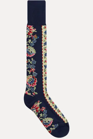 Vivienne Westwood Flower Stripe High Socks Flower Stripe 4-5 Unisex