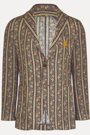 Vivienne Westwood Froh Jacket Print Linen Tailor Floral Artwork 52 Men