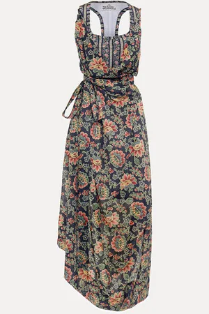 Vivienne Westwood Betty Ballerina Dress Co. Voile/tech. Jrsy Floral Artwork S Women
