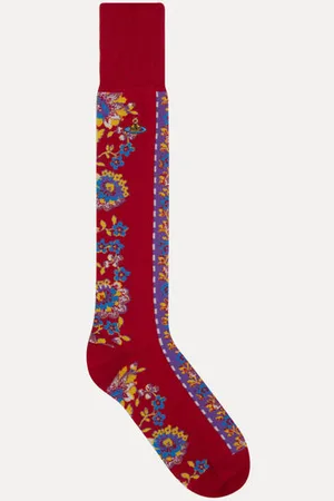 Vivienne Westwood Flower Stripe High Socks Flower Stripe 6-8 Unisex