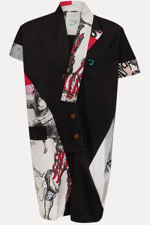 Vivienne Westwood Worlds End Arabesque Patchwork Dress Composite/poplin Os-u Unisex