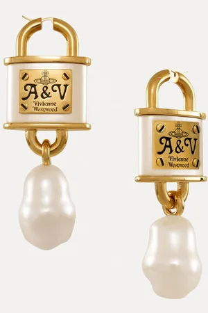 Vivienne Westwood Posy Earrings Andreas Kronthaler For Pearls / Brass Women