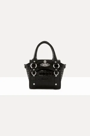 Vivienne Westwood Betty Mini Handbag With Chain Emboss Croc Leather