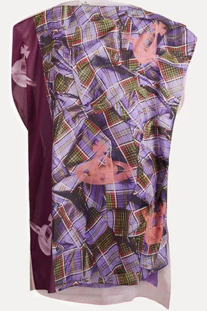 Vivienne Westwood Tartan Orb Beach Top Tartan Drapped Orb Os-u Unisex