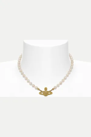 Vivienne Westwood Mini Bas Relief Pearl Choker Swarovski Pearls / Preciosa Crystals Women