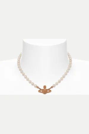Vivienne Westwood Mini Bas Relief Pearl Choker Swarovski Pearls / Preciosa Crystals Women