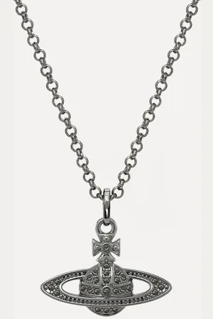 Vivienne Westwood Mini Bas Relief Pendant Necklace Topaz Crystals Women