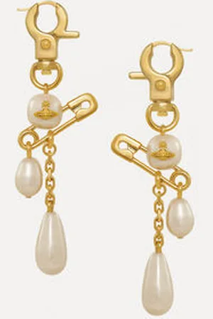 Vivienne Westwood Claude Long Earrings Brass Women