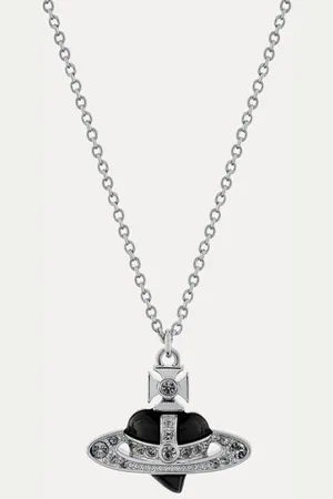 Vivienne Westwood New Diamante Heart Pendant Necklace Cubic Zirconia / Enamel Women
