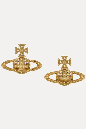 Vivienne Westwood Mayfair Bas Relief Earrings Brass Women