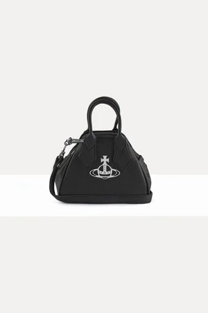Vivienne Westwood Re-Vegan Grain Mini Yasmine Iconic Bag Faux Leather Bag with Polished Orb and Top-Handle