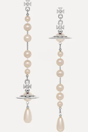 Vivienne Westwood Broken Pearl Earrings Brass Women