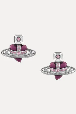 Vivienne Westwood New Diamante Heart Earrings Women