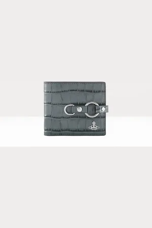 Vivienne Westwood Man. Bondage Billfold Wallet Bi Col Croc-embossed One Size Men